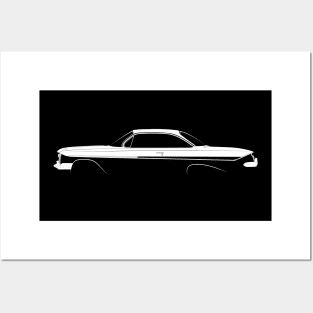 Chevrolet Impala SS (1961) Silhouette Posters and Art